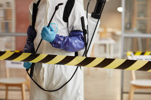 Professional Biohazard Cleanup technician working in Center Moriches, NY